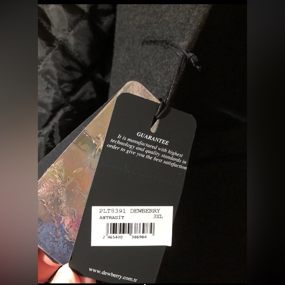 NWT Dewberry Couture Deluxe wool coat black - Picture 8 of 8